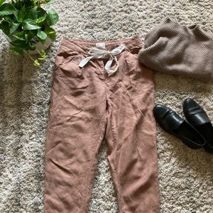 Wilfred Linen Pant in dusty rose
